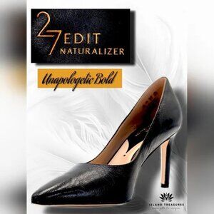 Naturalizer Adele Black 27 Edit tLuxurious Leather Toe Stilletos Size 5.5